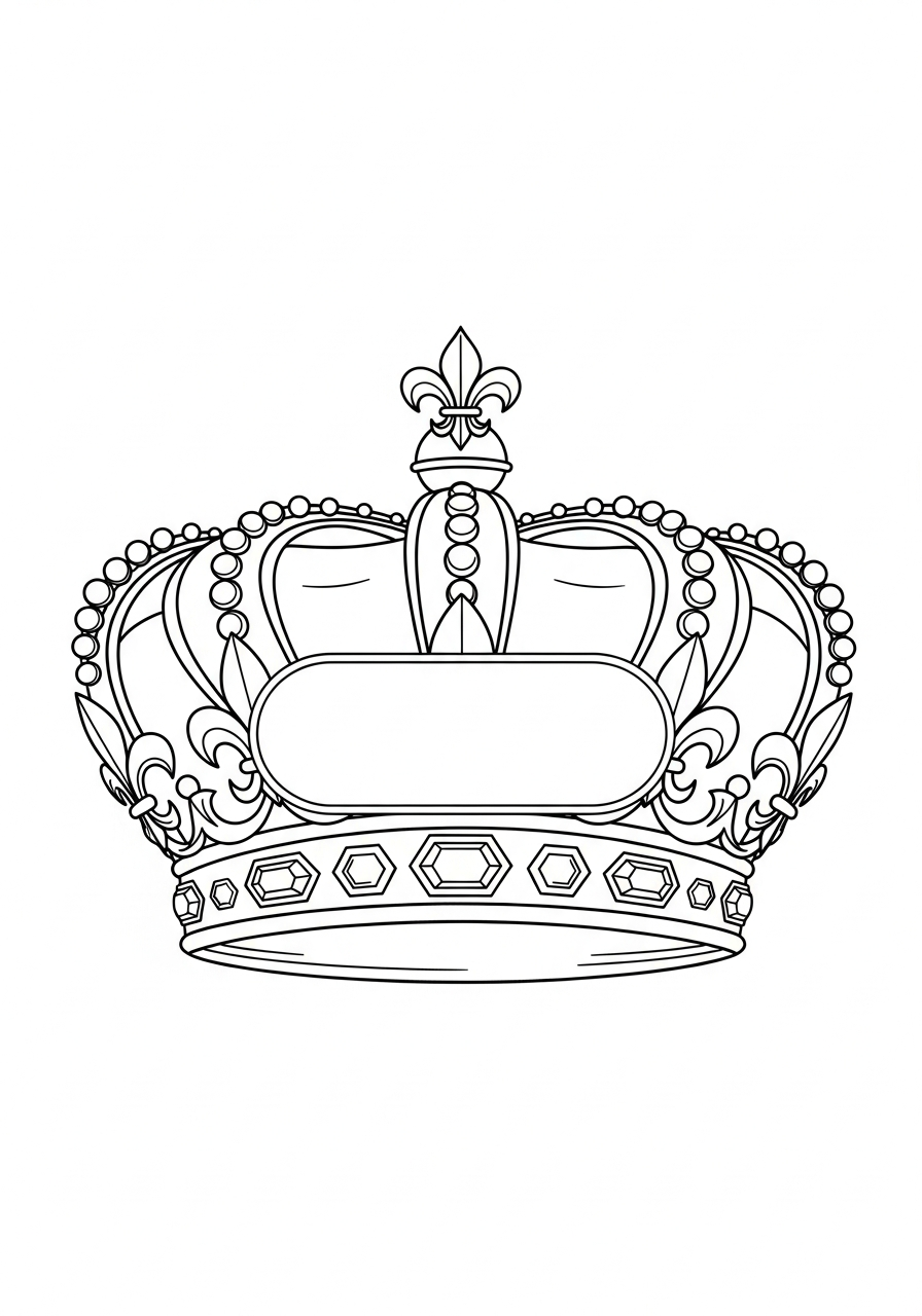 Kroon Kleurplaat 19 koninklijke edelsteen kroon kleurplaat