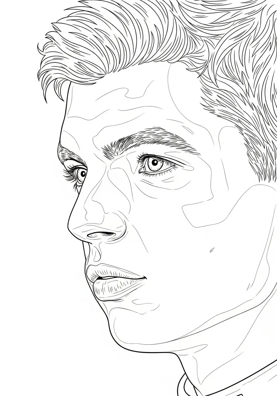 max verstappen close up portret kleurplaat