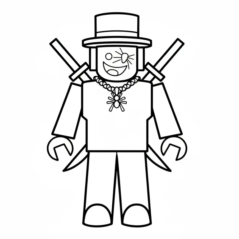 Kleurplaat Roblox Sammy 12 roblox sammy naamlogo met figuur kleurplaat