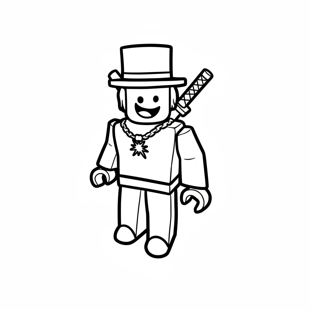 Kleurplaat Roblox Sammy 19 roblox sammy speelgoedstijl figuur kleurplaat