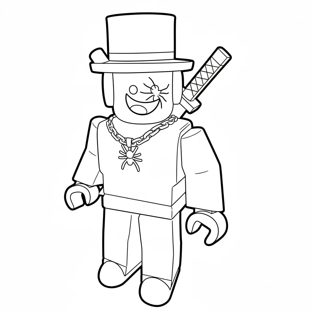 Kleurplaat Roblox Sammy 24 roblox sammy zwaard op rug kleurplaat