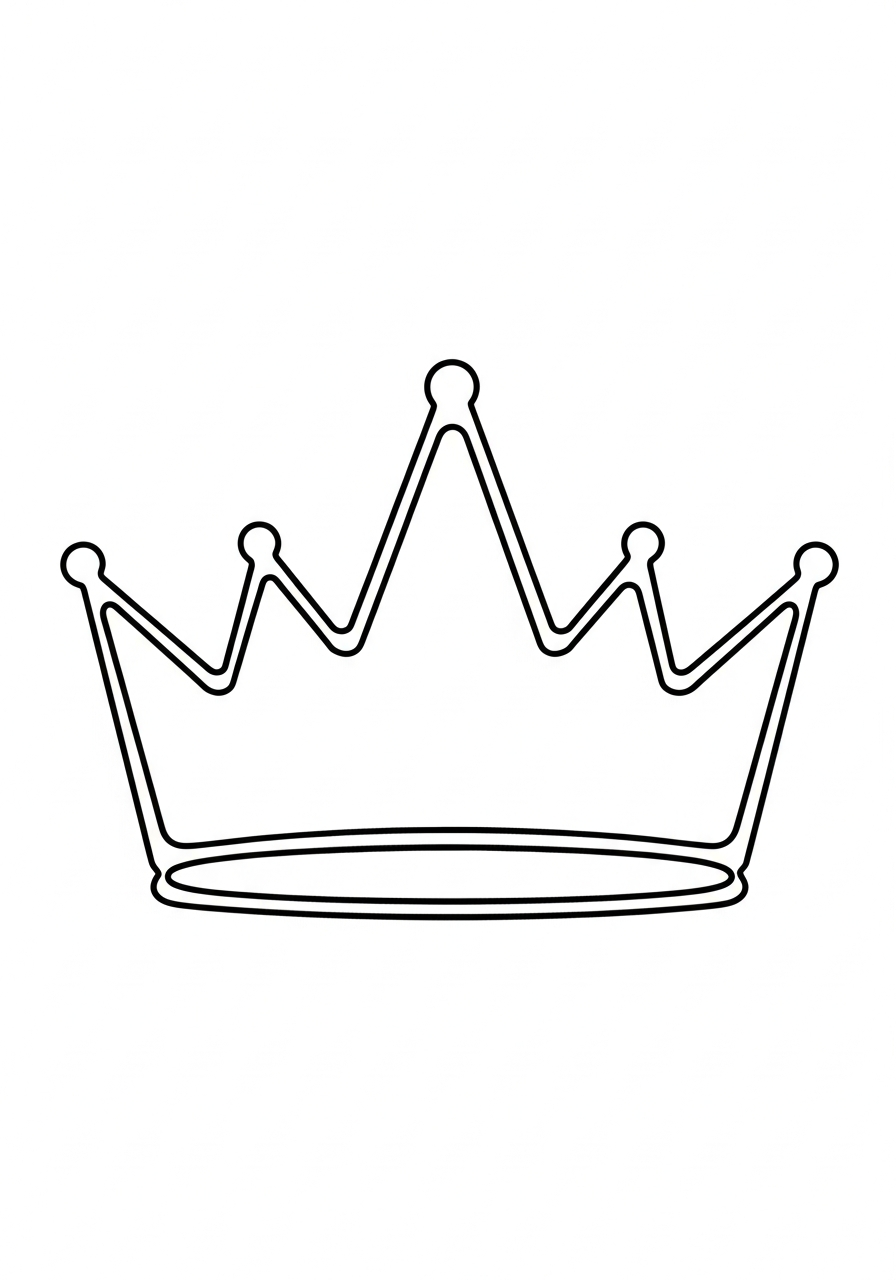 Kroon Kleurplaat 13 simpele kroon voor kinderen kleurplaat