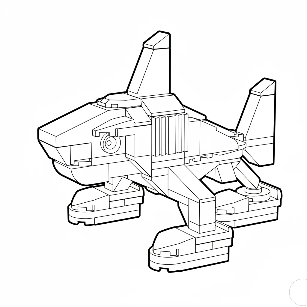 Kleurplaat Tralalero Tralala 18 tralalero tralala haai met grote sneakers kleurplaat