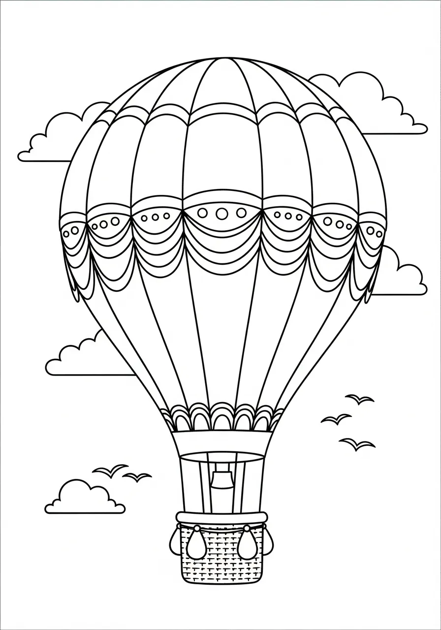 zweven door de wolken kleurplaat