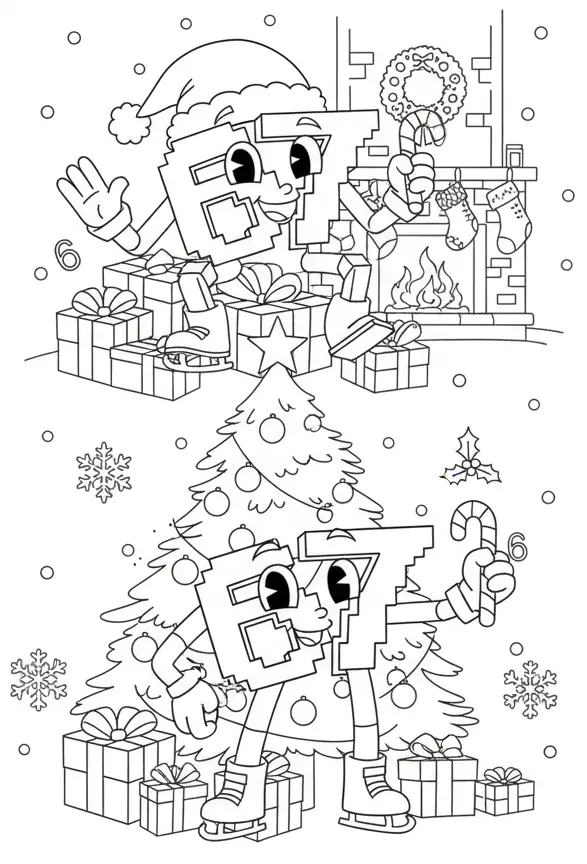 67 Brainrot Kerst Kleurplaat 23 67 Brainrot Kerst Kleurplaat 15