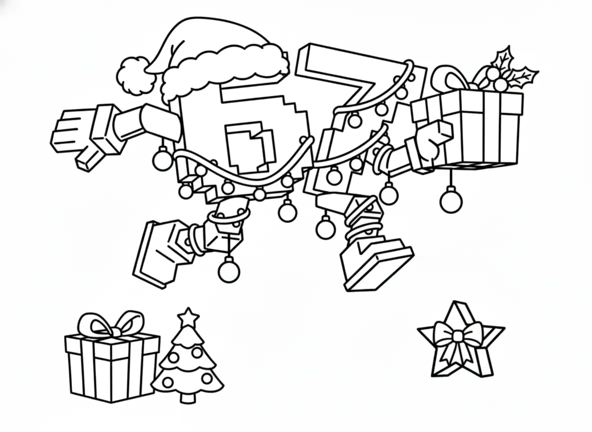 67 Brainrot Kerst Kleurplaat 28 67 Brainrot Kerst Kleurplaat 20