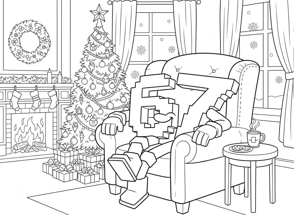 67 Brainrot Kerst Kleurplaat 41 67 Brainrot Kerst Kleurplaat 33