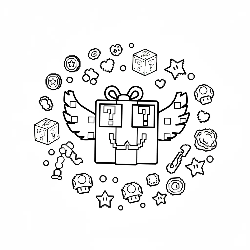 Festive Lucky Block Brainrot Kleurplaat 31 Festive Lucky Block Brainrot Kleurplaat 23