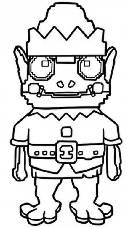 Frogo Elfo Brainrot Kleurplaat 8