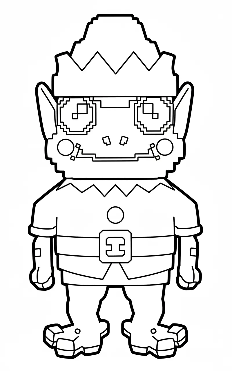 Frogo Elfo Brainrot Kleurplaat 9