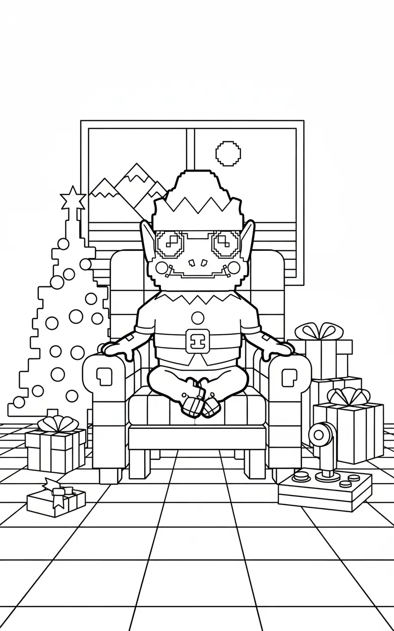 Frogo Elfo Brainrot Kleurplaat 11