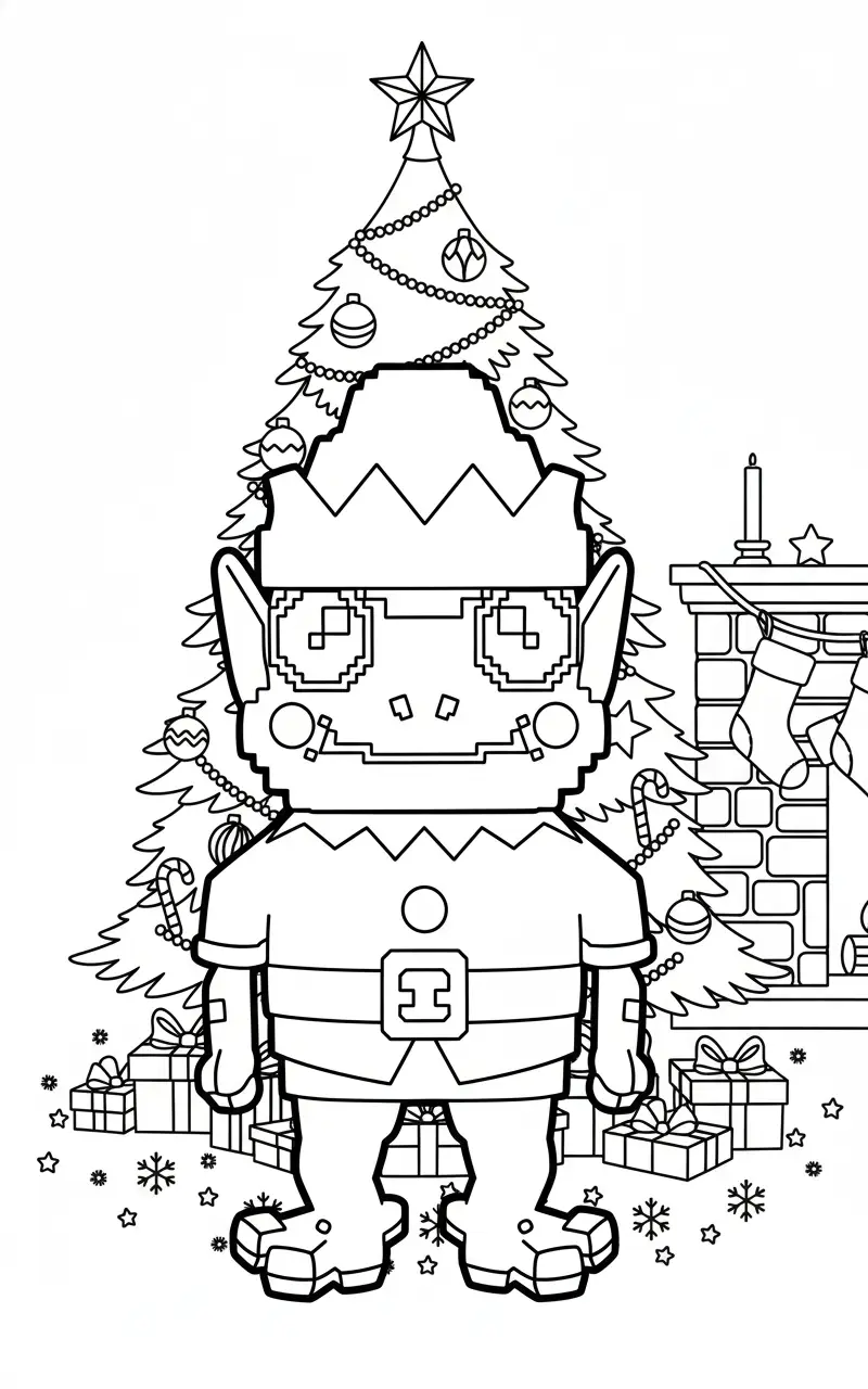 Frogo Elfo Brainrot Kleurplaat 12