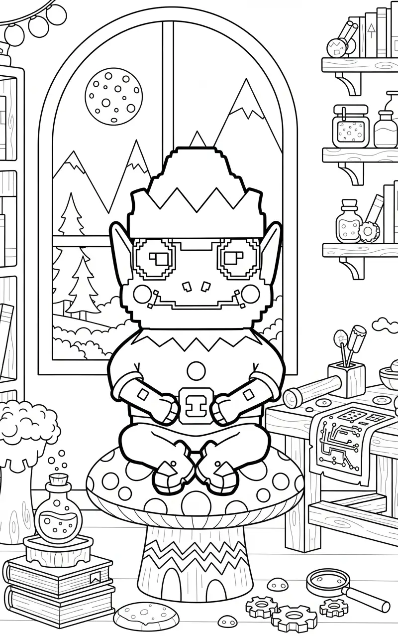 Frogo Elfo Brainrot Kleurplaat 13