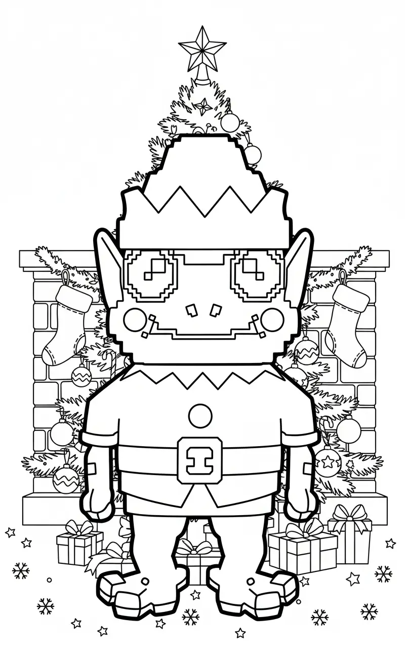 Frogo Elfo Brainrot Kleurplaat 14