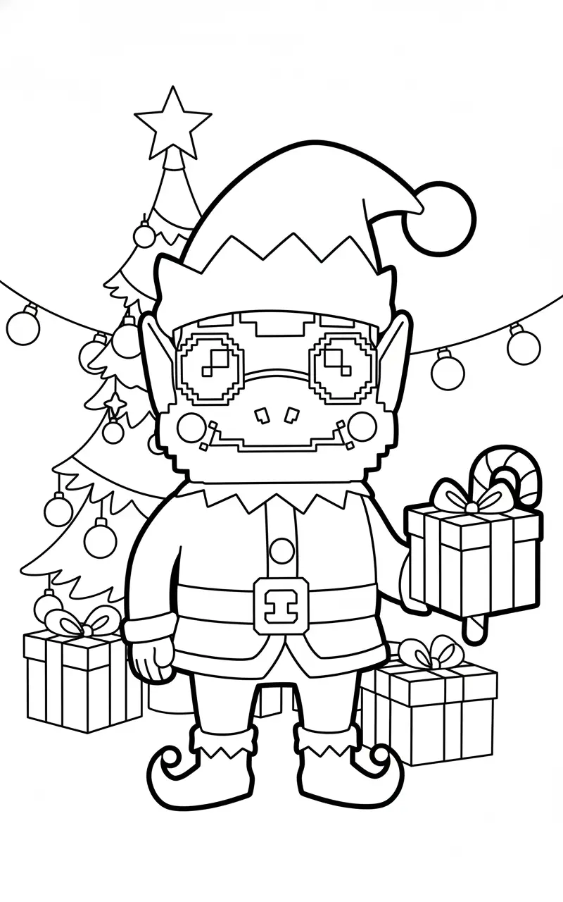 Frogo Elfo Brainrot Kleurplaat