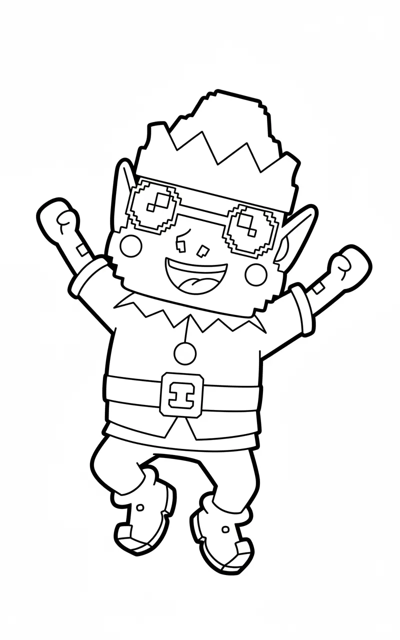 Frogo Elfo Brainrot Kleurplaat 1