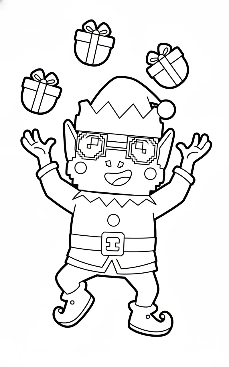 Frogo Elfo Brainrot Kleurplaat 3