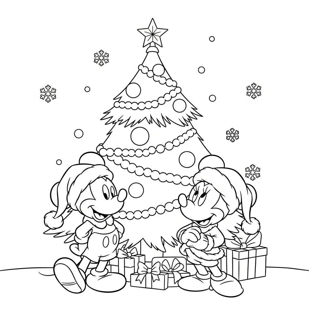 Kerstmis Disney Kleurplaat 3