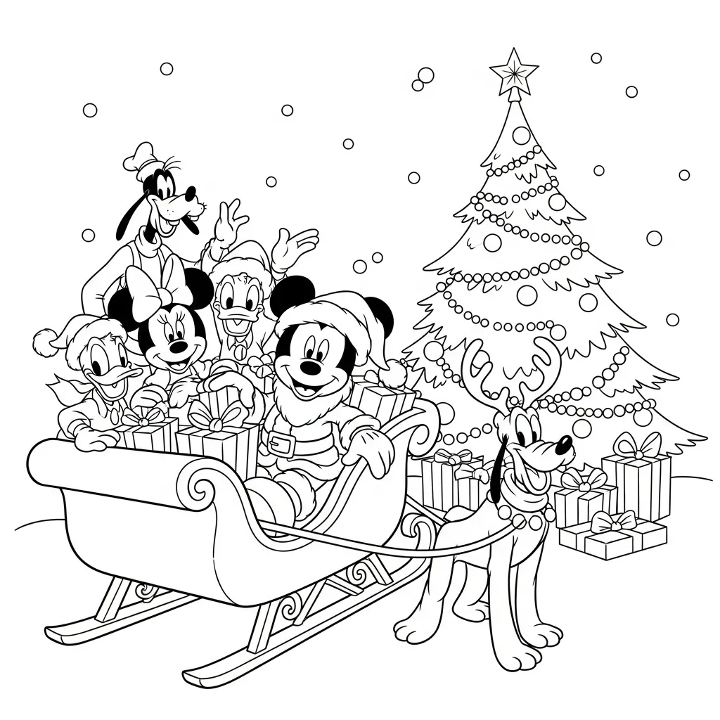 Kerstmis Disney Kleurplaat 4