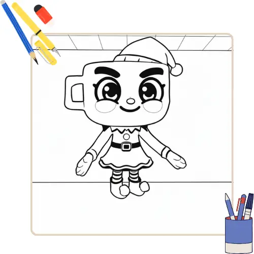 Kleurplaat Ballerina Peppermintina thumbnail