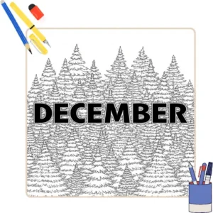 Kleurplaat December thumbnail