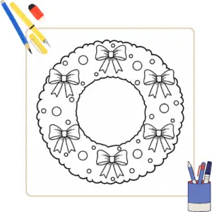 Kleurplaat Kerstkaart thumbnail