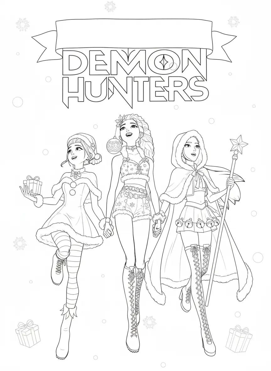Kleurplaat Kpop Demon Hunters Kerst 21 Kleurplaat Kpop Demon Hunters Kerst 13