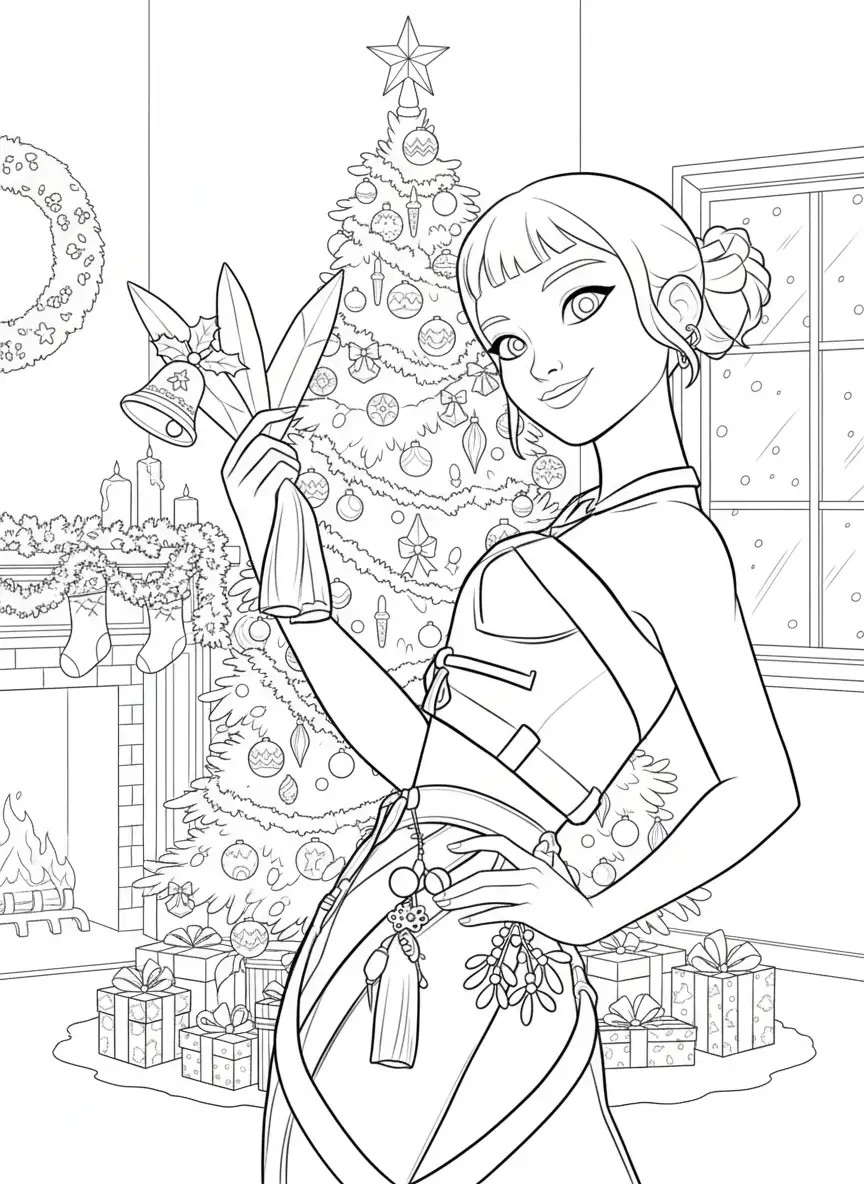 Kleurplaat Kpop Demon Hunters Kerst 23 Kleurplaat Kpop Demon Hunters Kerst 15