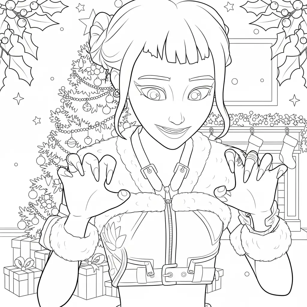 Kleurplaat Kpop Demon Hunters Kerst 31 Kleurplaat Kpop Demon Hunters Kerst 23