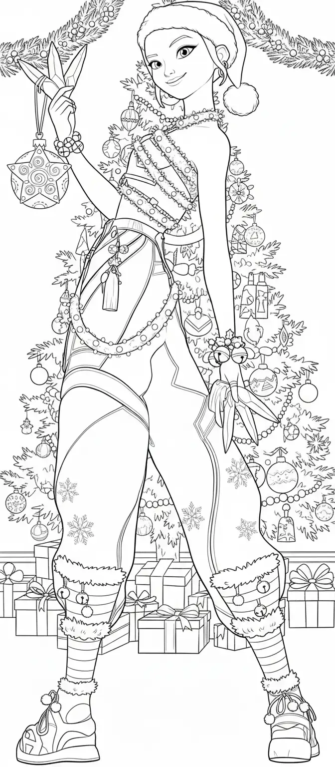 Kleurplaat Kpop Demon Hunters Kerst 9 Kleurplaat Kpop Demon Hunters Kerst 1