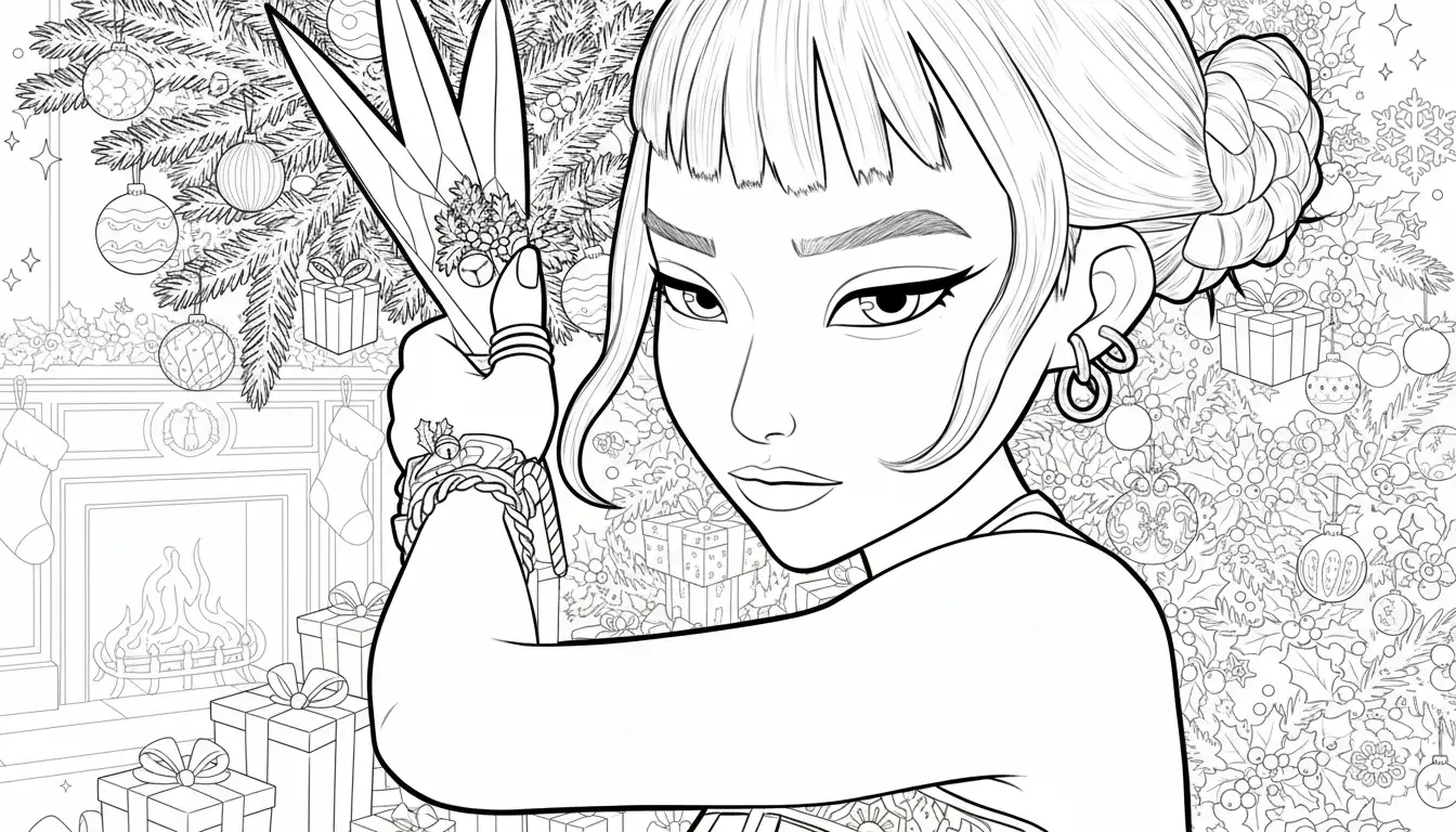 Kleurplaat Kpop Demon Hunters Kerst 42 Kleurplaat Kpop Demon Hunters Kerst 34