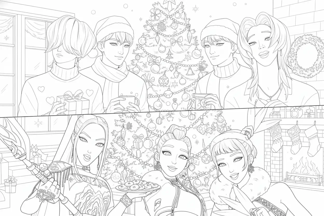 Kleurplaat Kpop Demon Hunters Kerst 58 Kleurplaat Kpop Demon Hunters Kerst 50