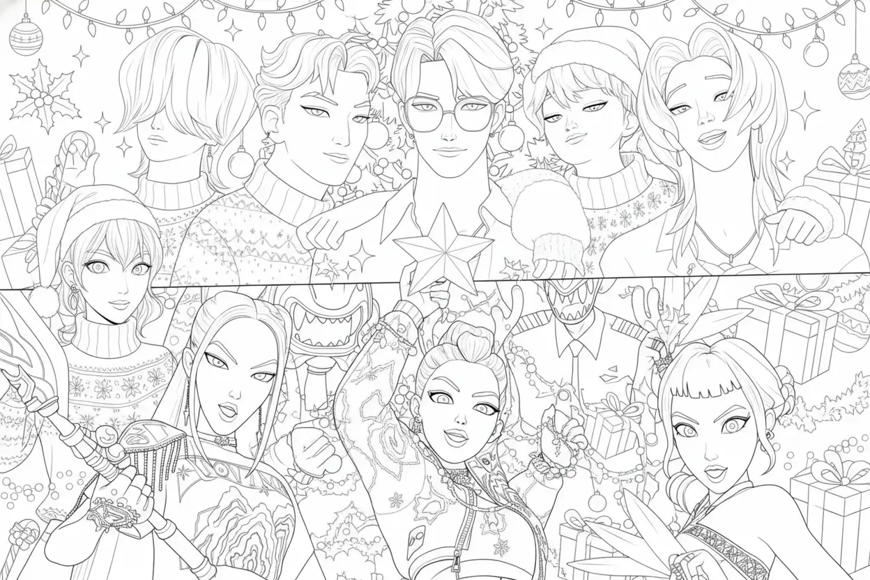 Kleurplaat Kpop Demon Hunters Kerst 59 Kleurplaat Kpop Demon Hunters Kerst 51