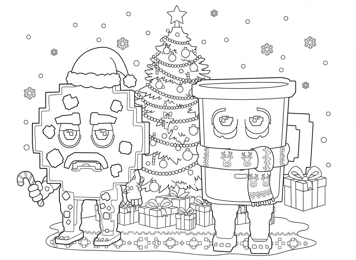 Kleurplaat cookie and milky brainrot 8