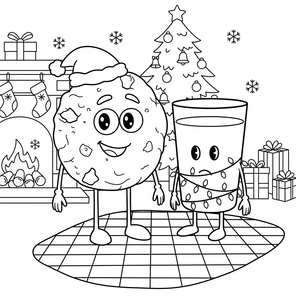 Kleurplaat cookie and milky brainrot 9