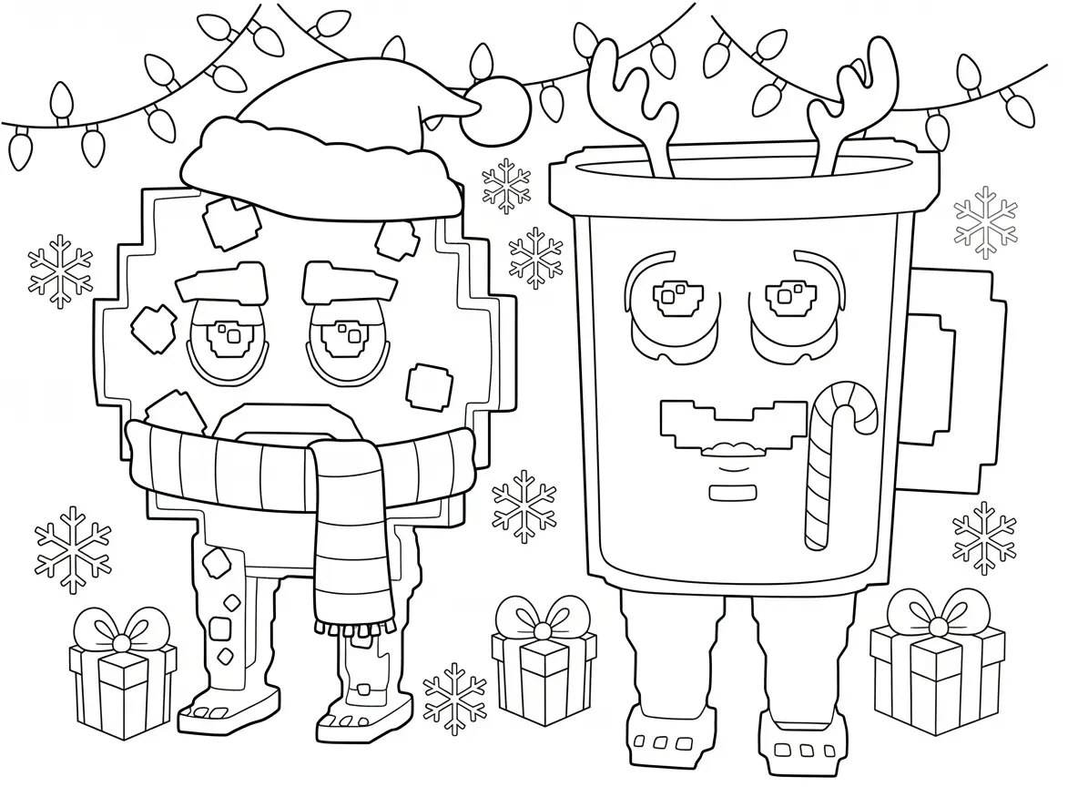 Kleurplaat cookie and milky brainrot 17