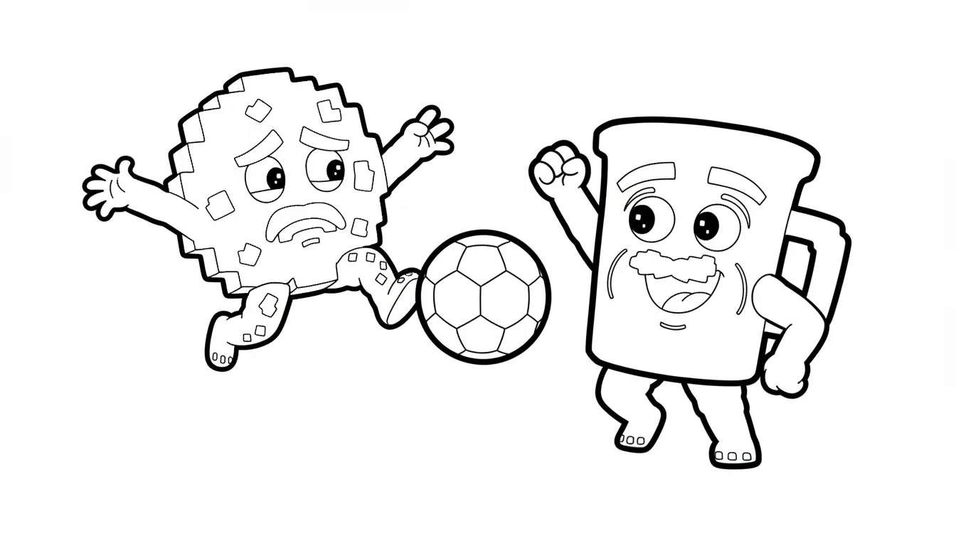 Kleurplaat cookie and milky brainrot 19