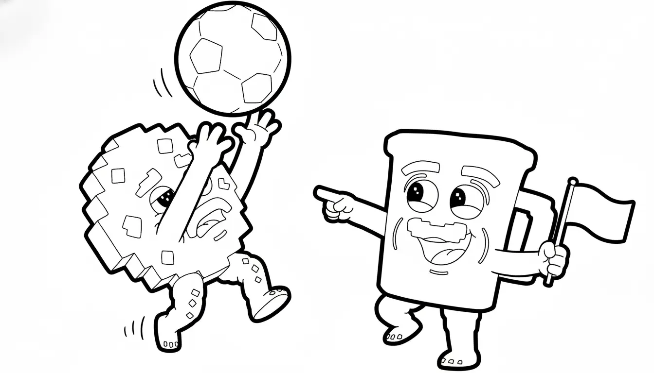 Kleurplaat cookie and milky brainrot 20