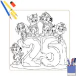 Paw Patrol Kerst Kleurplaat thumbnail