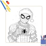 Spidey Kerst Kleurplaat thumbnail