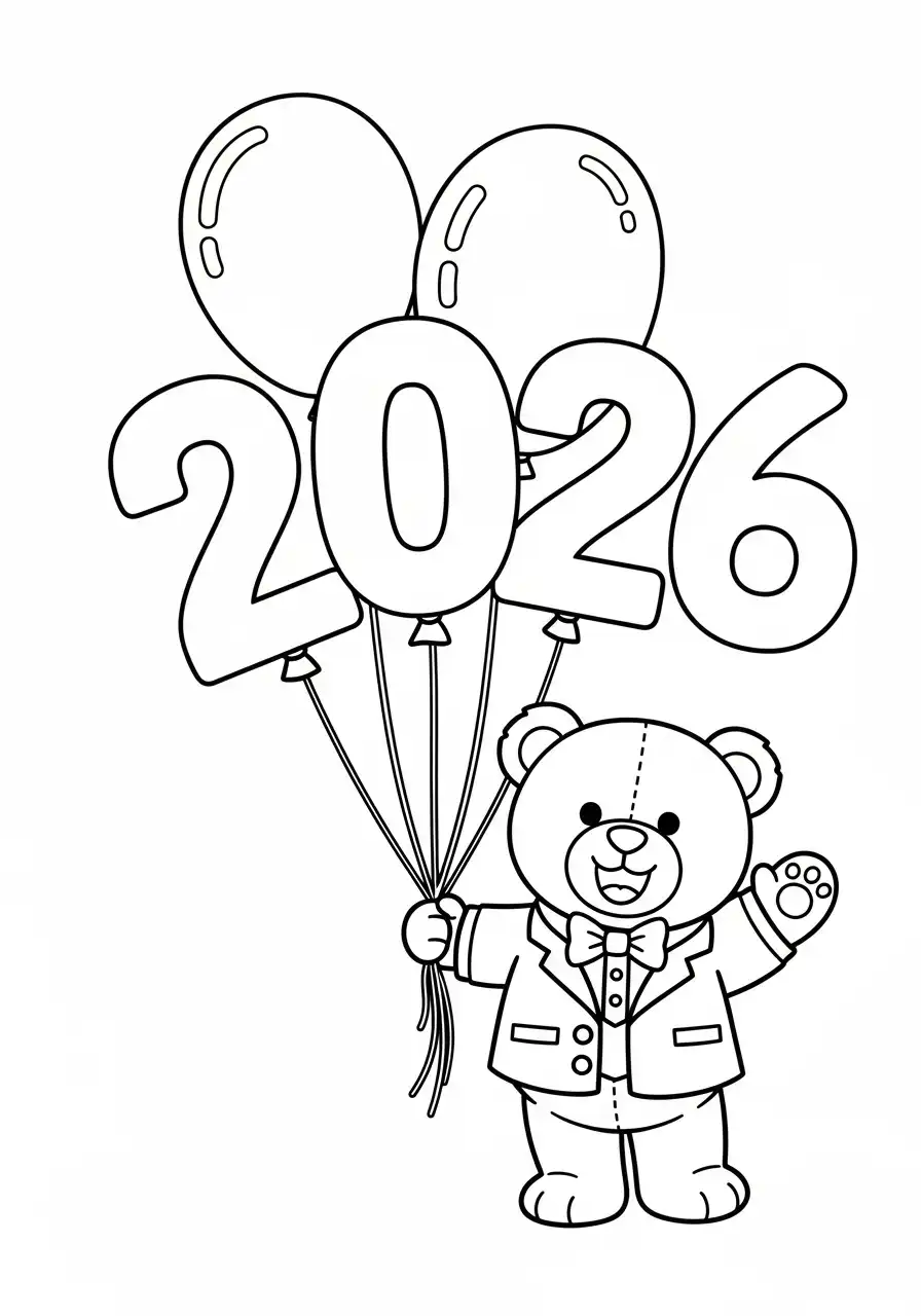 chique beer ballonnen 2026 kleurplaat