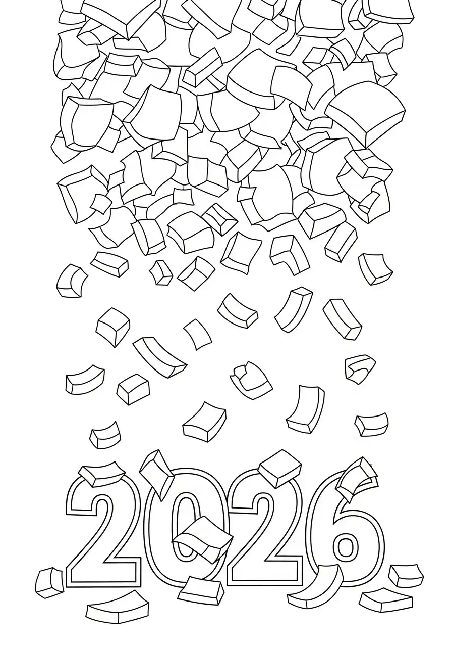 confetti regendouche 2026 kleurplaat