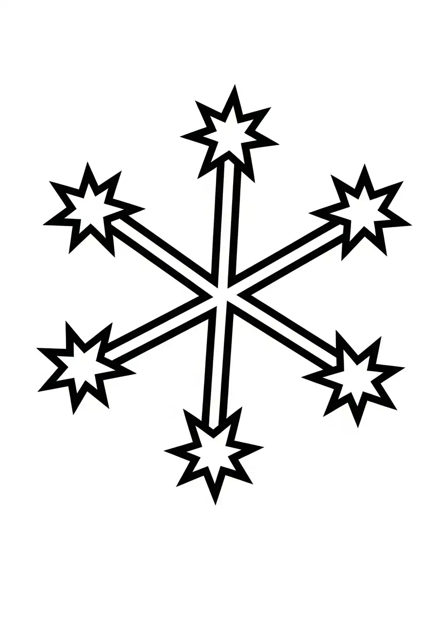 eenvoudige ster kleurplaat