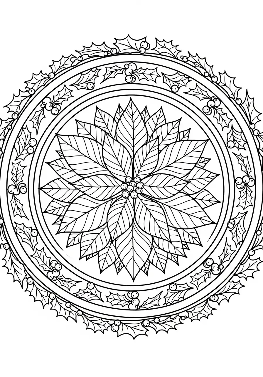 grote kerstster bloem kleurplaat