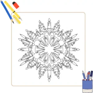 Kerst Mandala Kleurplaat thumbnail