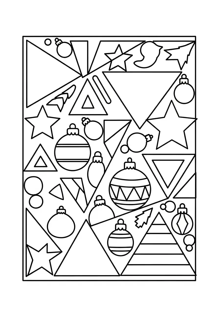 moderne abstracte kunst met kerstversiering