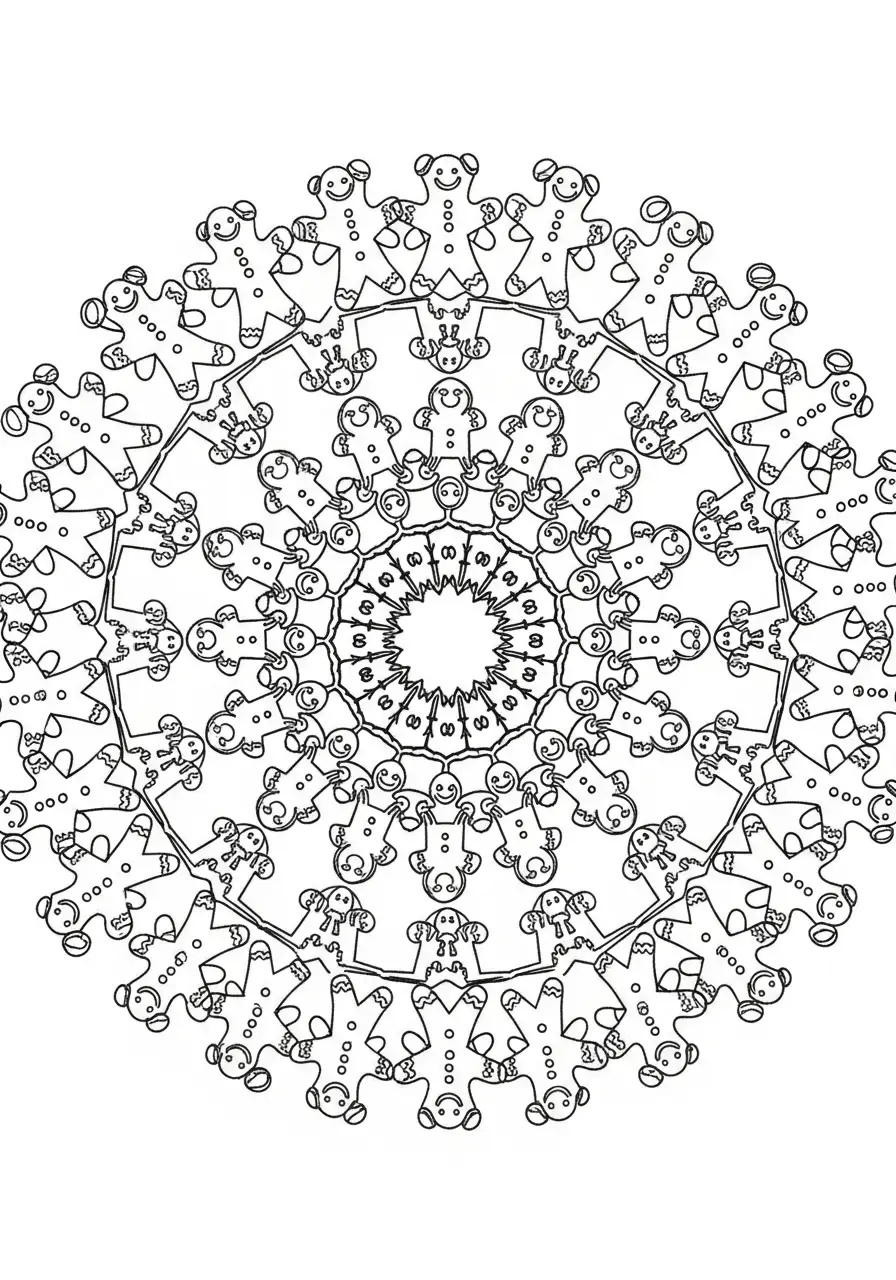 peperkoekmannetjes kleurplaat