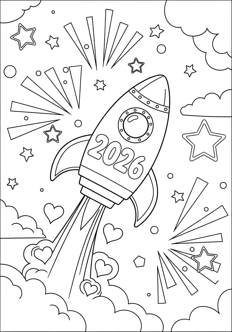 ruimteraket lancering 2026 kleurplaat