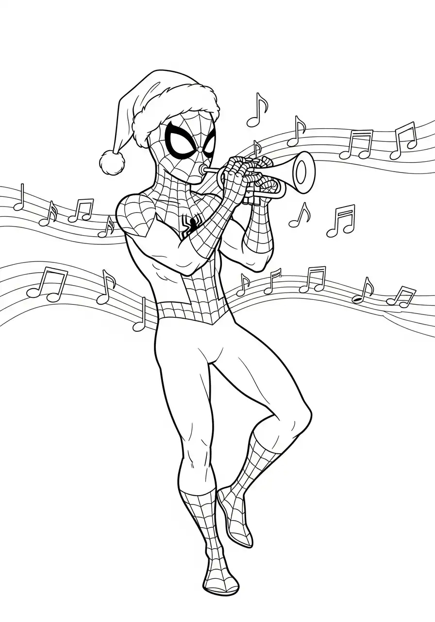 spiderman drinkt chocolademelk op dak kleurplaat