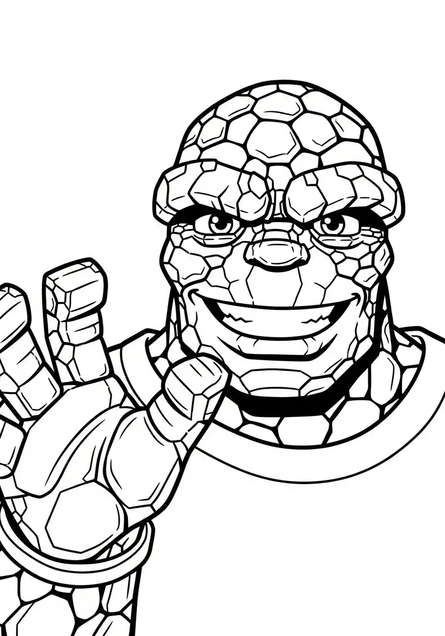 the thing groet kleurplaat